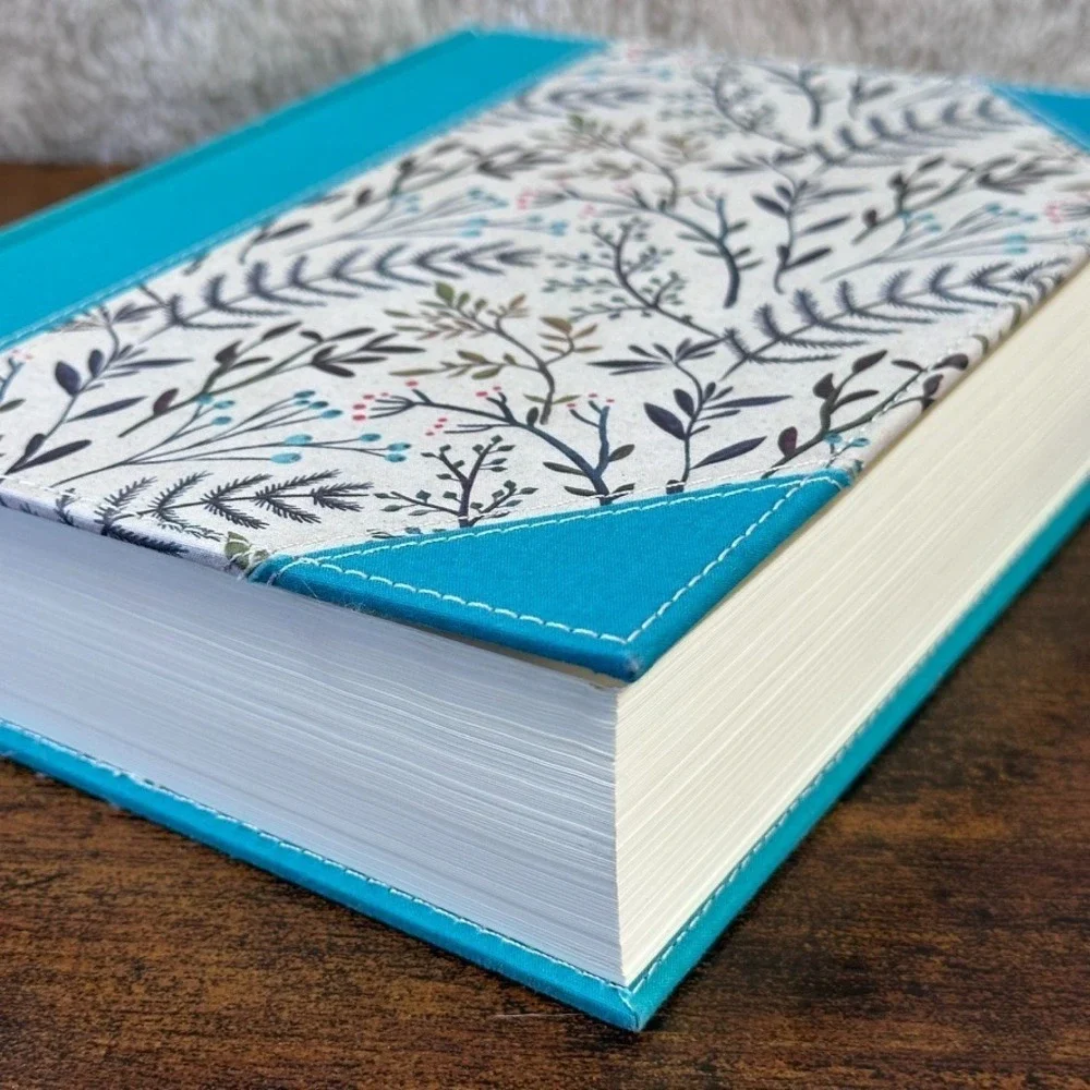 NKJV Journal the Word Bible Cloth Blue Floral Christianity Jesus Religion God